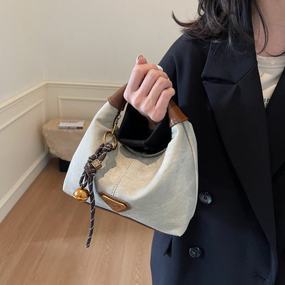 ZLLKL 2025 Hand carry retro matte dumpling bag women's popular new trend fashion versatile shoulder bag high sense casual women's bag
