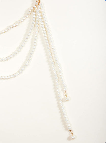 MW3319 2025 waist chain simple personality wavy fringe pendant double side pendulum chain waist chain waist decoration