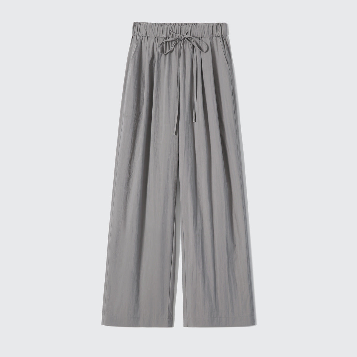 2025 Quality paper cotton lazy pants 3 colors, straight slightly wide-leg pants, thin casual loose gray and white black trousers for summer