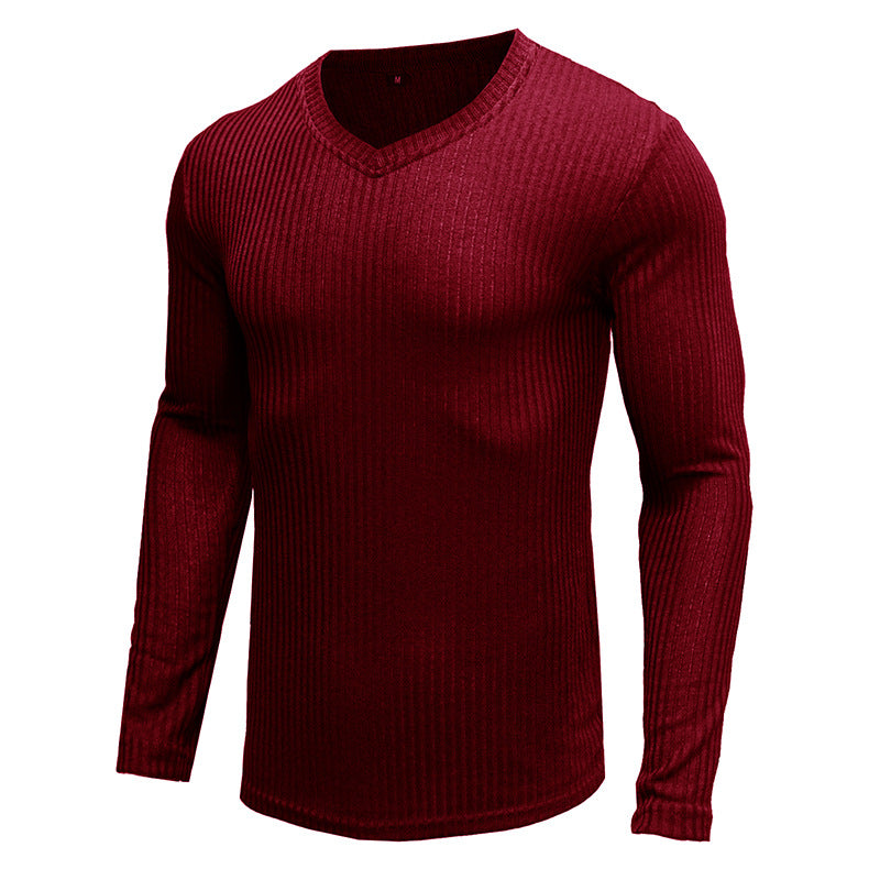 ZLLKL 2025 autumn  clothing bottoming shirt New long-sleeved t-shirt men's V-neck t-shirt Popular trade top men's wholesale