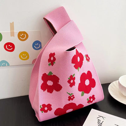 ZllKl  Knitted Bag with Hand Gift Bag Handbag Rabbit Hand Bag Ins Large Capacity Gift Bag Small Handbag Wrist