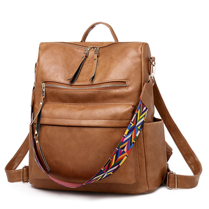 2025 2025 new backpack cute female PU retro home mommy bag, backpack large capacity, girls backpack