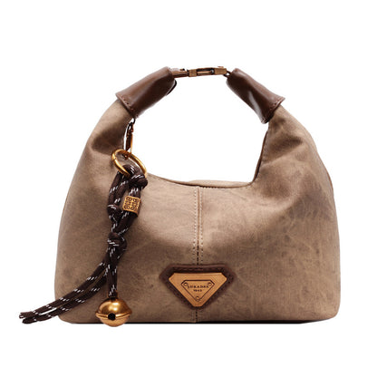 ZLLKL 2025 Hand carry retro matte dumpling bag women's popular new trend fashion versatile shoulder bag high sense casual women's bag