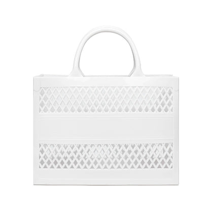 ZLLKL 2025 Trendy PVC Barbie Jelly Bag ins Beach Bag Large Capacity Storage Hollow Beach Bag Shopping Basket Portable Customization