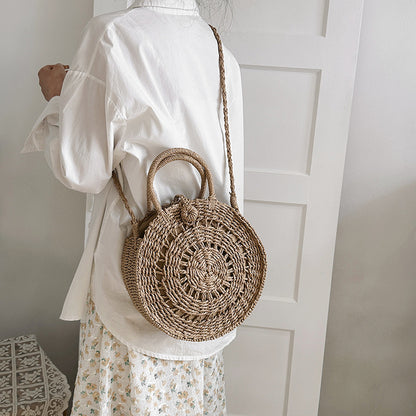 ZLLKL 2025Bag women's  new high-grade texture woven straw bag, Popular temperament, large-capacity hand-carried shoulder messenger bag