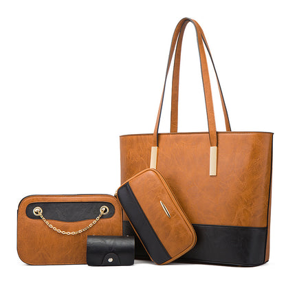ZLLKL 2025New contrasting color women's bags, mother and child bags, shoulder bags, oblique span bags, wallets, large-capacity women's bags, splicing bags, and delivery.