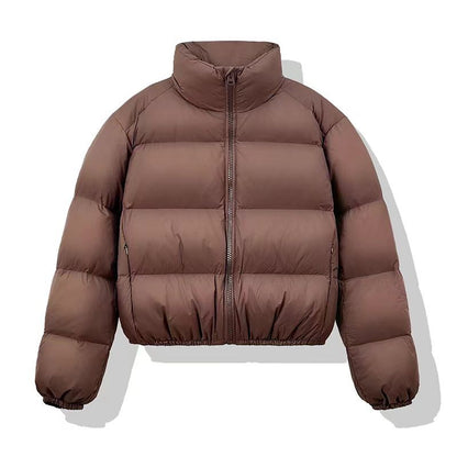 winter new Kendou style thickened stand-up neck cotton coat women's short fashion small cotton coat