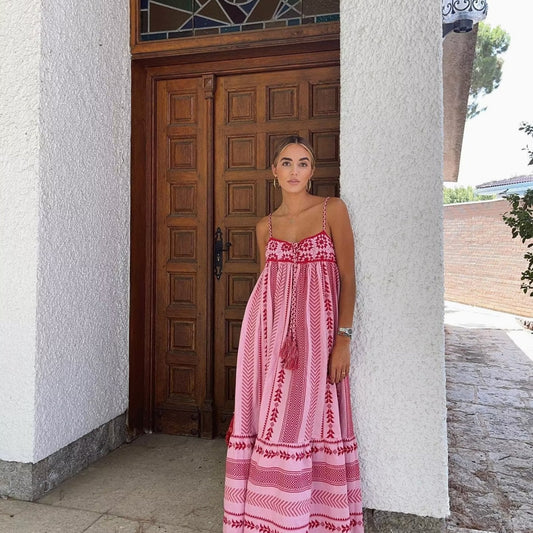 Zllk  Cross-Border European and American Foreign Trade Za Women's Clothing Wholesale Crochet Patchwork Knitting Dress Skirt Suspender Skirt