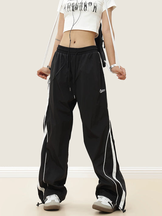 0123Start n retro mopping and thin straight-leg pants for men and women, drape wide-leg quick-drying outdoor sports pants summer