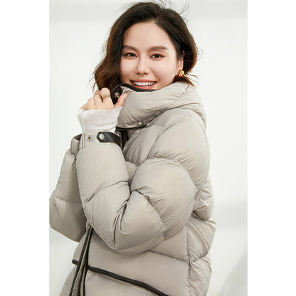 90 white duck down jacket super thick cold-resistant women's design sense 2025 winter Korean version small short Northeast coat