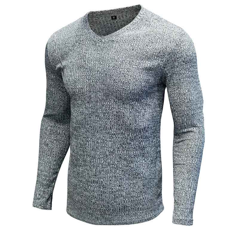 ZLLKL 2025 autumn  clothing bottoming shirt New long-sleeved t-shirt men's V-neck t-shirt Popular trade top men's wholesale