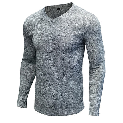 ZLLKL 2025 autumn  clothing bottoming shirt New long-sleeved t-shirt men's V-neck t-shirt Popular trade top men's wholesale