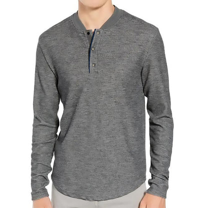 ZLLKL 2025 men's long-sleeved crew neck T-shirt, Popular trade men's bottoming shirt men's autumn Popular trade Henry t-shirt men's wholesale