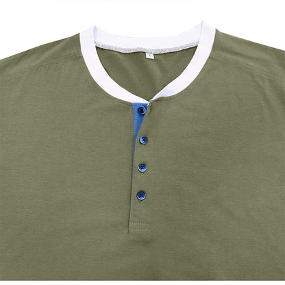 ZLLKL 2025 men's clothing Henry shirt autumn and winter men's long-sleeved t-shirt Popular trade men's t-shirt short-sleeved top clothing wholesale