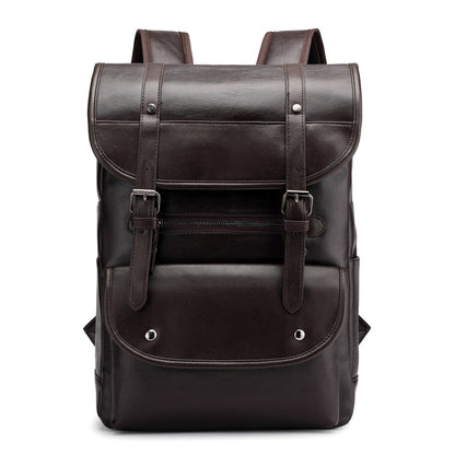 2025 backpack men's trend retro men's business computer backpack travel large capacity waterproof leather backpack