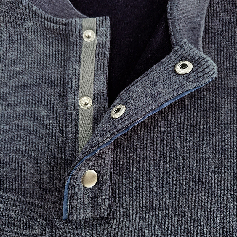ZLLKL 2025 men's long-sleeved crew neck T-shirt, Popular trade men's bottoming shirt men's autumn Popular trade Henry t-shirt men's wholesale