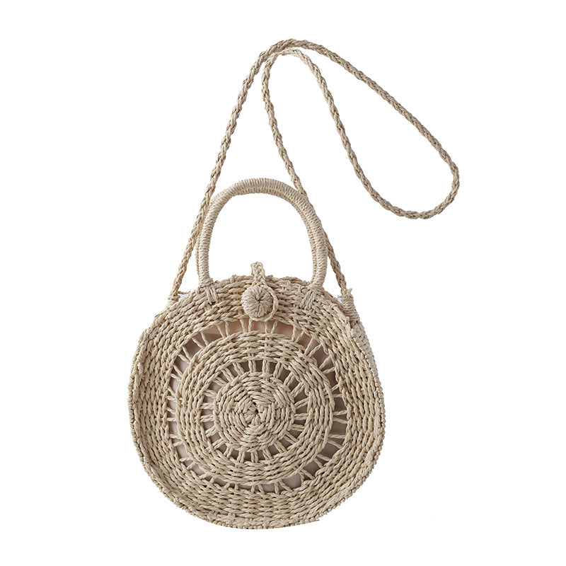 ZLLKL 2025 new woven bag wholesale simple ethnic style large capacity handbag lightweight trend shoulder messenger bag