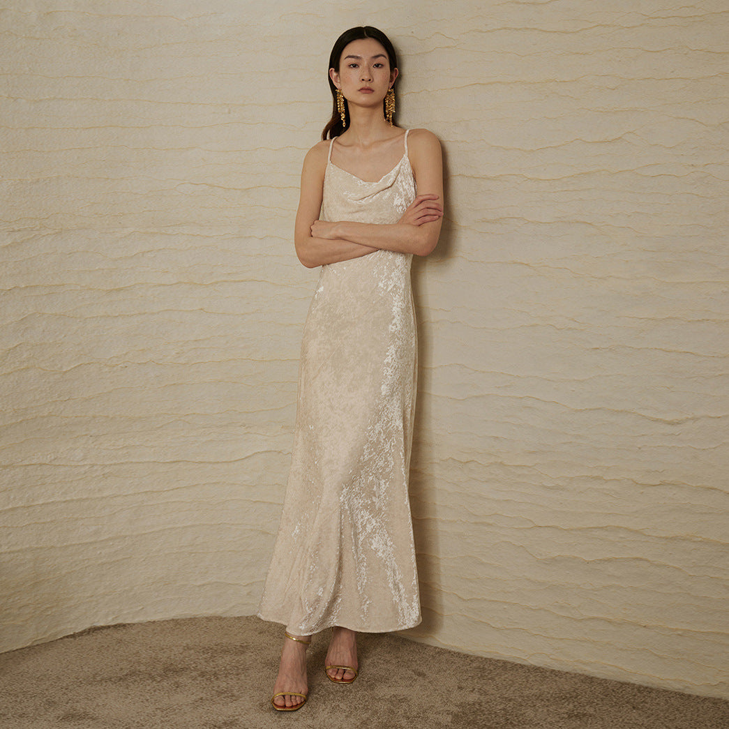 2025 Suspender women's inner spring and summer new high-end temperament women's clothing gentle wind white inner suspender skirt A1203