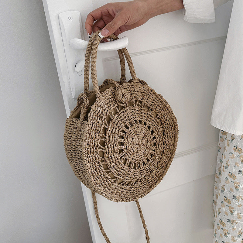ZLLKL 2025Bag women's  new high-grade texture woven straw bag, Popular temperament, large-capacity hand-carried shoulder messenger bag