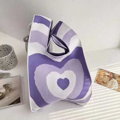 ZllKl  Knitted Bag with Hand Gift Bag Handbag Rabbit Hand Bag Ins Large Capacity Gift Bag Small Handbag Wrist