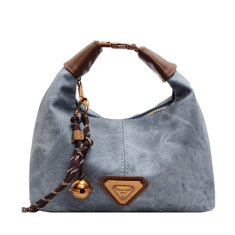 ZLLKL 2025 Hand carry retro matte dumpling bag women's popular new trend fashion versatile shoulder bag high sense casual women's bag