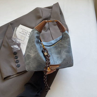 ZLLKL 2025 Hand carry retro matte dumpling bag women's popular new trend fashion versatile shoulder bag high sense casual women's bag