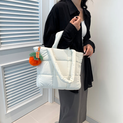 2025 ZLLKL Korean version of fashion cotton clothes tote bag popular new simple large-capacity shoulder bag personalized Popular-style cotton clothes shopping bag