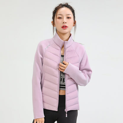 LuLu same winter new trendy brand new national standard 90 duck down outdoor sports stand-up collar down jacket women's short light and thin