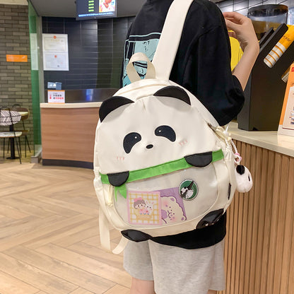 2025 ZLLKL Cartoon cute panda backpack popular new large-capacity casual schoolbag versatile personality national style travel bag women