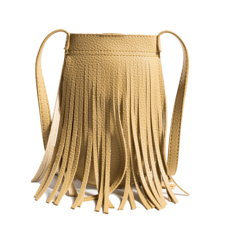 ZLLKL 2025New  simple small bag women's bag retro fringed mobile phone bag women's Korean version bag niche design small satchel