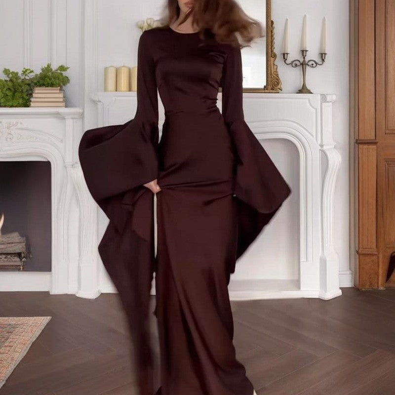 popular autumn and winter new New Popular trade women's clothing  independent station ebay Middle East pendulum floating sleeve evening dress