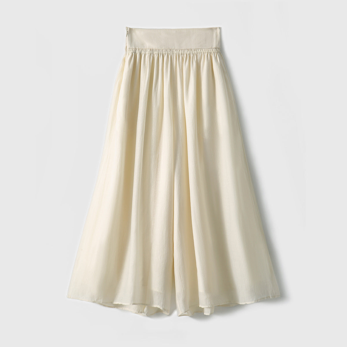 2025 Natural fiber lyocell, cool wide-leg culottes, Japanese literary and artistic style swinging pants design sense skirt women's clothing