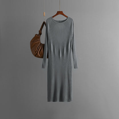 ZllKl 2025  knitted dresses, autumn inner fit, slim and thin back, hollow trousers, sweater, bottoming skirt