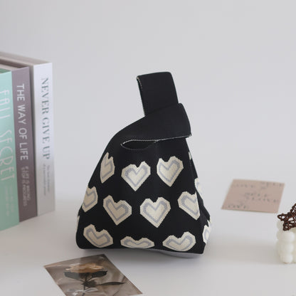 ZllKl  Knitted Bag with Hand Gift Bag Handbag Rabbit Hand Bag Ins Large Capacity Gift Bag Small Handbag Wrist