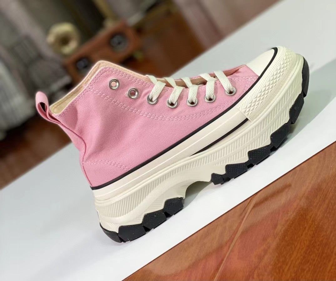 ZllKl Putian Pure Original Allstar Canvas Shoes 100 Th Anniversary Platform Dad Shoes Men's and Women's Casual All-Matching Heightened Sneakers