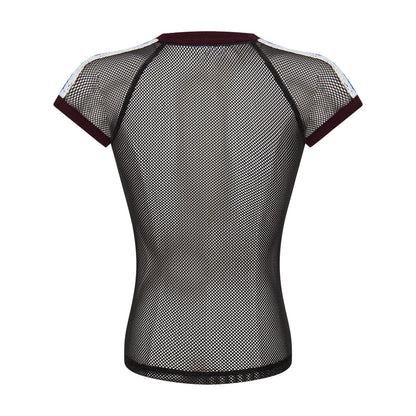 TX220 Trend 2025 Women's Premium Sense Street Tide Grid Breathable Design Short Sleeve Spice Girls Niche Skinny T-Shirt