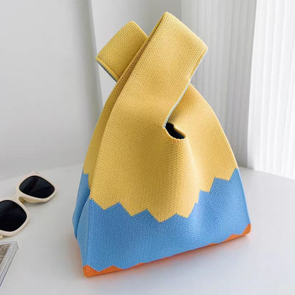 ZllKl  Knitted Bag with Hand Gift Bag Handbag Rabbit Hand Bag Ins Large Capacity Gift Bag Small Handbag Wrist