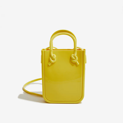 ZLLKL 2025 Bohao PVC Barbie Jelly Bag Macaron Mini Handbag Fashion Versatile Summer Women's Crossbody Bag Customization