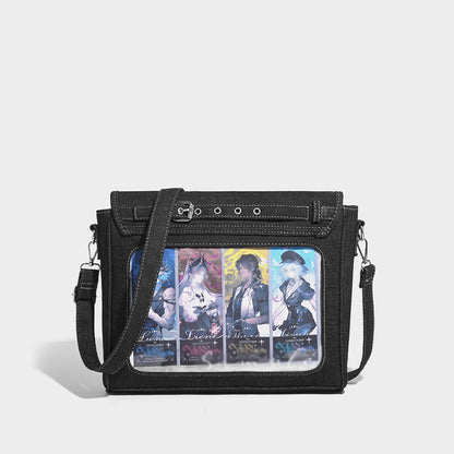 ZLLKL 2025 transparent pain bag women's popular new large-capacity denim small square bag two-dimensional single shoulder messenger baby bag