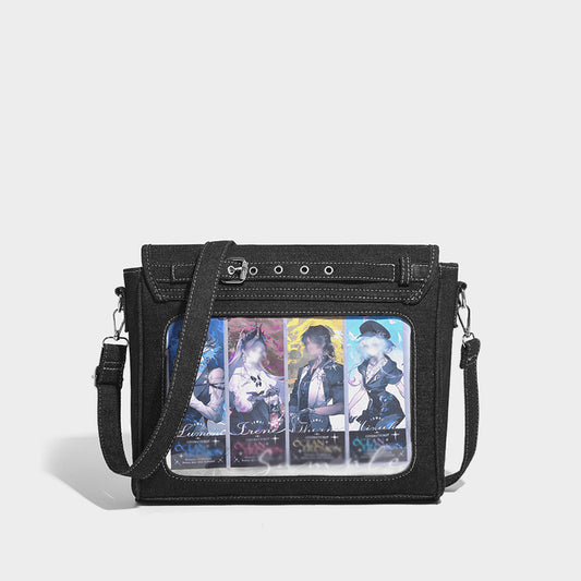 ZLLKL 2025 transparent pain bag women's popular new large-capacity denim small square bag two-dimensional single shoulder messenger baby bag