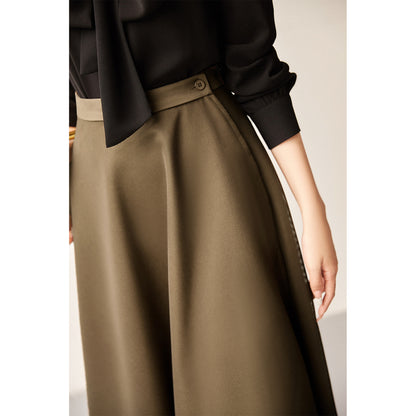 2025 Design  high-waisted skirt, wrapped double-layer medium and long  spring and summer new women's skirt