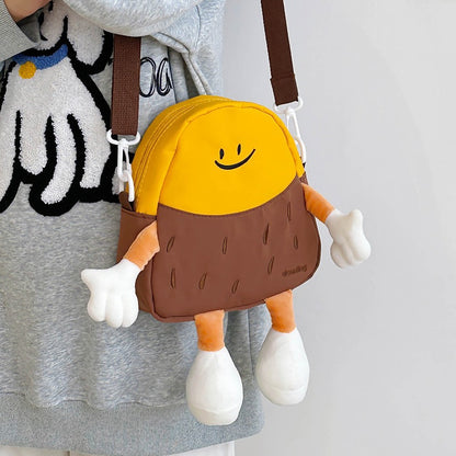 2025 ZLLKL Korean version of fashion mini canvas small bag popular new cute contrasting color doll shoulder bag soft cute messenger bag women