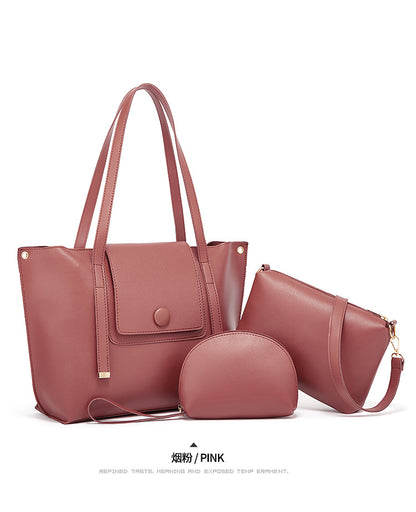 ZLLKL 2025popular new women's bag retro shoulder handbag  new large-capacity fashion oblique span three sets of mother and child bags