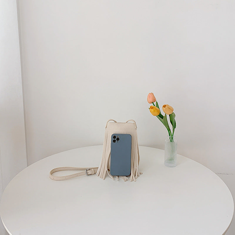 ZLLKL 2025New  simple small bag women's bag retro fringed mobile phone bag women's Korean version bag niche design small satchel