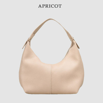 ZLLKL 2025 Korean version of casual lychee pattern armpit bag women's popular fashion casual soft leather dumpling bag simple shoulder portable women's bag