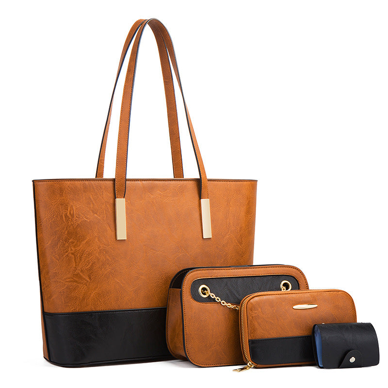ZLLKL 2025New contrasting color women's bags, mother and child bags, shoulder bags, oblique span bags, wallets, large-capacity women's bags, splicing bags, and delivery.
