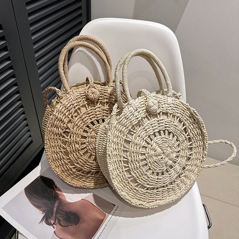 ZLLKL 2025Bag women's  new high-grade texture woven straw bag, Popular temperament, large-capacity hand-carried shoulder messenger bag