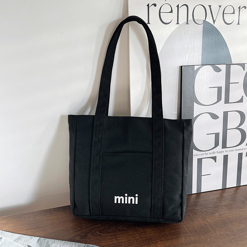 2025 ZLLKL Korean version of canvas tote bag popular new fashion and leisure simple shoulder bag versatile large-capacity student shopping bag