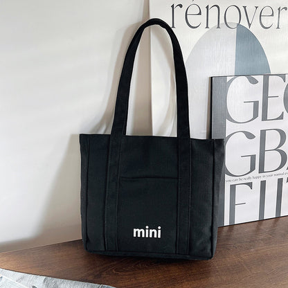2025 ZLLKL Korean version of canvas tote bag popular new fashion and leisure simple shoulder bag versatile large-capacity student shopping bag