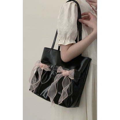 ZLLKL 2025 Korean niche design bow large-capacity bag women's  new trendy fashion tote bag underarm bag